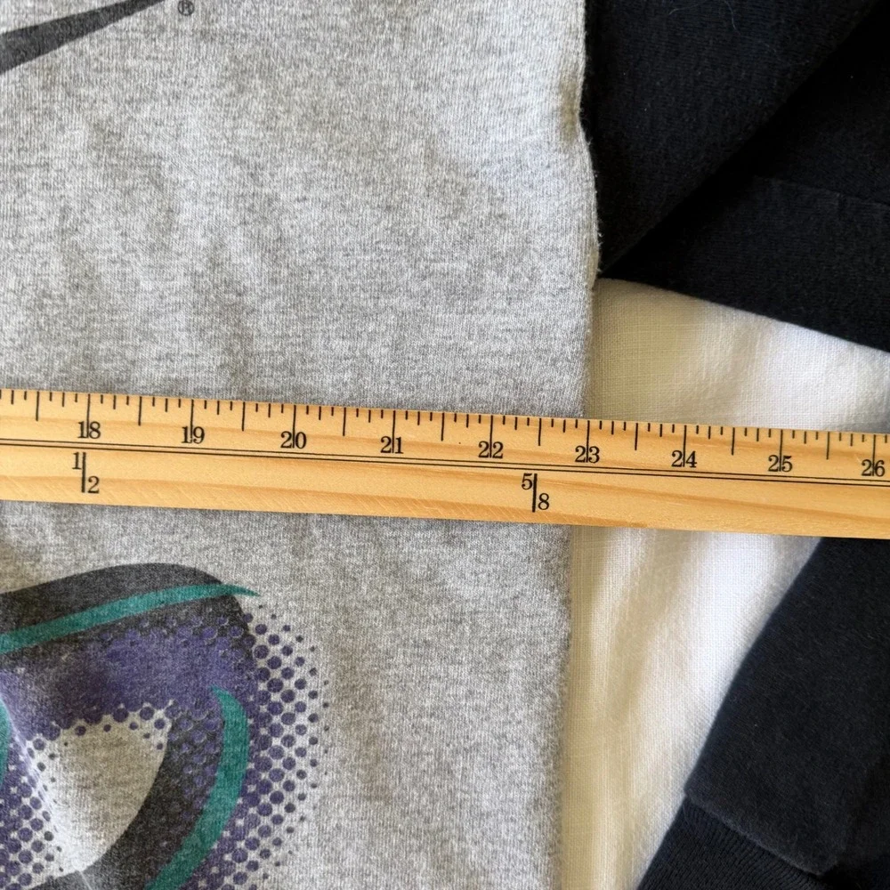 90's Nike Air Hooded Shirt Large Gray Black Colorblock Y2K USA